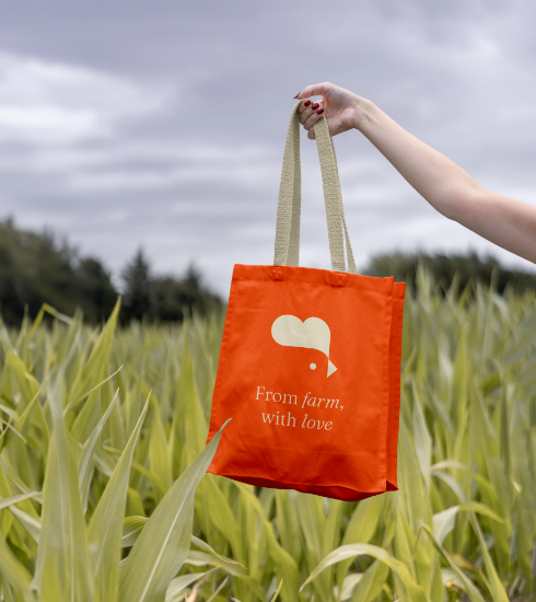 Bag with a branding for the company "Blei"